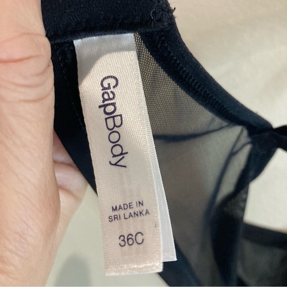 GAPBODY Sz 36C Sheer Semi-Demi Underwire Adjustable Straps Supportive Bra NEW - Picture 7 of 10